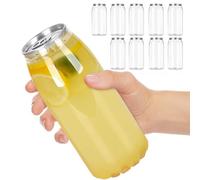 menglanchang 200 Pet Trinkbecher Mit Deckel FüR Saft, Smoothies & Eiskaffee To Go EasyPeelLid-650ml