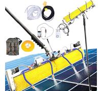 menglanchang Brosse De Nettoyage pour Panneaux Solaires,Kit Nettoyage RéGlable Alimenté par Eau, éQuipement De Lavage De Vitres ExtéRieures (Brosse à Rouleau 100cm Large), Nettoyage Humide Et Sec,7m