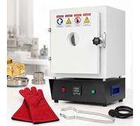 menglanchang Four Électrique pour Bijoux 1150°C-Four à Moufle 1750W avec Fenêtre d'Observation, Commande PID pour Décirage Cire Perdue, Moules, Métaux, Céramique, Émail, Atelier et Laboratoire