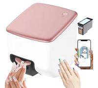 menglanchang Imprimante Nail Art 3D Intelligente Et LéGèRe, Connexion Wi-FI, Reconnaissance Automatique De La Forme des Ongles, Dessin Rapide en 10 Secondes, Peinture Haute DéFinition 4800 Dpi