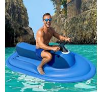menglanchang Jet Ski Gonflable Pliable Et Scooter sous-Marin 500w, 10 Km/H, PoignéE RéGlable à 360°, Capacité De Charge 150 Kg, LéGer Et Portable - pour Piscine, Plage Et Voyage,BlueOnlyboat