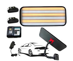 menglanchang Lampe De DéBosselage sans Peinture | LumièRe De Test De Rayures De Carrosserie Automobile | Outils De DéBosselage De Voiturepanneau PDR | LumièRe De Nivellement LED 6 Couleurs,B