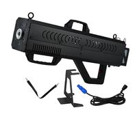 menglanchang Pistolet à FuméE 1500w,Machine à FuméE pour Soiree, 6 LED RGB Beads, Hauteur D'éJection 6-8m/Distance PulvéRisation 8-10m-Pour Bar,SoiréE,Spectacle Musical,Halloween, NoëL Black