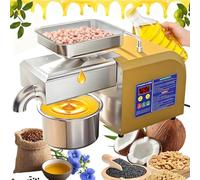 menglanchang Presse à Huile AméLioréE | Presse à Huile Automatique 1100W,Utilisable à Chaud Et à Froid,ContrôLe Intelligent,0-300°C,éCran LCD,Facile à Nettoyer | Extracteur D'Huile B