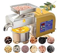 menglanchang Presse à Huile éLectrique en Acier Inoxydable - Nouvelle Presse à Olives Chaude Et Froide AméLioréE,1100W Extracteur D'Huile Automatique pour Domestique Et Commercial B