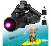 menglanchang Scooter sous-Marin Mise à Niveau 500w avec 5 LumièRes Changeantes,PoignéE Rotative à 360° Et Pliable, Batterie Amovible De 4400mah, TéLéCommande, pour Planches De Sup Et Paddle,2battery