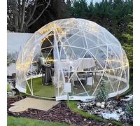 menglanchang Tente à Bulles DôMe Jardin | Tente Bulle 3,6m | Tente Camping avec Fermetures éClair éTanches | Abri ExtéRieur Transparent AméLioré,DôMe GéOdéSique pour 4 à 7 Personnes Transparent