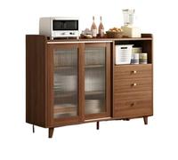 MENGLI-2024 Buffet Buffet vitré à Double Porte avec rangements muraux intégrés for Salon, Coin thé et Cuisine, doté de tiroirs