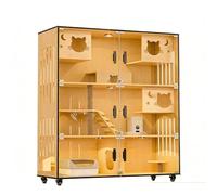 MENGLI-2024 Villa pour Animaux de Compagnie Villa de Luxe for Chat Maison intérieure spacieuse for Cage for Grand condo Parfait for Le Confort et Style