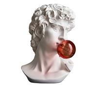 Mengmen 1 statue classique de bustes de la mythologie grecque - Sculpture de portrait de Bubble David en résine - Sculpture de artisanale A