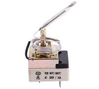 Mengmen 16A 250V 50 a 300 Celsius degre a 3 brohces NC Thermostat de capillaire pour four electrique