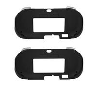 Mengmen 2X Poignee de Main Poignee Joypad Protecteur de L'Etui Coque de Stand avec Bouton de Declenchement L2 pour Psv 2000 Psv2000 Ps Vita 2000 Mince Console de Jeu Noir Surface Douce