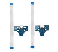 Mengmen 4 Ensembles pour 4 pour Pieces de Rechange de Controleur pour PS4 avec Carte de Support de Port de Chargement USB A 14 Broches -001