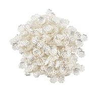 Mengmen Lot de 500 capuchons de perles en de pour la de Argenté 6 mm, Laiton