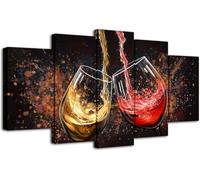 MengMj Moderne Impression sur Toile 150x80cm Image Tableau Decoration venise grand canal nuit europe affiche 5 parties Deco Cadre Décoration Salon Art Wall