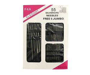 Mengonee 55pcs / Set Aiguilles à Coudre en Acier Inoxydable Pins Kit Maison Bricolage Artisanat Accessoires Maison Main Needlework