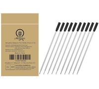 MengRan 11,4 cm Recharges pour stylo à bille pour stylos Twist, pointe moyenne de 1 mm, compatibles avec les recharges de stylo Cross (8513) (lot de 10 encres noires)