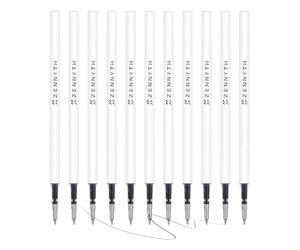 MengRan Lot de 10 recharges encre gel de 10,9 cm pour stylos à clic, pointe fine 0,5 mm, séchage rapide