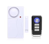 Mengshen Alarme de porte et fenêtre, alarme antivol sans fil avec télécommande pour la sécurité de la maison, facile à installer, 105 dB super fort (comprend 1 alarme et 1 télécommande)