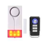 Mengshen Alarme de porte et fenêtre - Lumière sonore - Alarme antivol pour la sécurité du garage à la maison - Contient 1 alarme et 1 télécommande