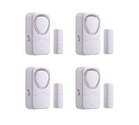 Mengshen Alarmes De Porte sans Fil, Lot De 4 Carillons Magnétiques De Petite Taille pour La Maison, Les Enfants, La Sécurité du Garage, Installation De Bricolage avec 4 Modes De Fonctionnement