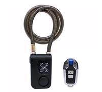 Mengshen Antivol De Vélo Avec Télécommande, Alarme De Vibration Antivol Avec Longueur De Câble De 80 CM, étanche IP55 Pour VéLo Moto Porte Clôture Portail Scooter Poussette Bébé (Noir)