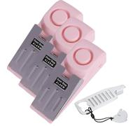 Mengshen Butée de porte avec serrure de porte 120 dB Sirène Cale-porte Double protection pour la sécurité des voyages Facile à utiliser pour hôtel appartement