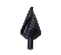 Mengshen HSS Forets étagés 10-45mm Flûte à Spirale, Poignée Triangle Foret à Queue pagode en Nitrile avec Foret pour Acier au Carbone, tôle, Panneaux isolants, Panneaux en PVC, Planches, Noir