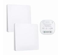 Mengshen Interrupteur sans fil étanche RF433 MHz avec télécommande 2 interrupteurs et 1 récepteur