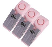 Mengshen Lot de 3 alarmes d'arrêt de porte 120 dB pour femmes Kit de sécurité avec sirène instantanée et système d'alarme portable anti-cambrioleur