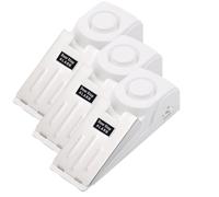 Mengshen Lot de 3 butées de porte 120 dB - Alarme de sécurité extra forte pour la maison et l'hôtel - Ensemble de sécurité portable pour une meilleure protection