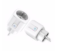 Mengshen Prise intelligente WiFi Télécommande par application Compatible avec Alexa et Google Assistant Minuterie Moniteur Énergie 20 A Solo WiFi 2,4 G 2 Pack