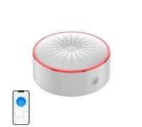 Mengshen Sirène stroboscopique sans fil avec alarme sonore et lumineuse Système de sécurité domestique 85 dB Lumière stroboscopique avec contrôle par application pour la sécurité à domicile et la