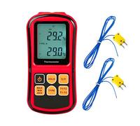 Mengshen Thermomètre Numérique, Jauge De Température De Capteur De Sonde Thermocouple De Type K à 2 Canaux Pour Type K/J/T/E/R/N/S, -200 ℃ à 1372 ℃ (-328 ℉ à 2501 ℉)