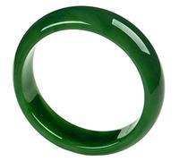 Mengsiy Bracelet en Jade véritable pour Femme et Homme (Vert, 56-64 cm)
