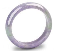 Mengsiy Bracelet jonc en Jade Violet Bracelet en Jade de Jade for Femme Bracelet en Jade véritable (Color : 60-62mm)