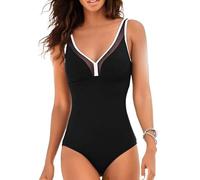 Mengsiy Sexie de maillot de bain nette de maillots de bain for femmes combinaisons de baignoires push de bain poserework plage de natation de baignade (Color : BCD20132Black, Size : S)