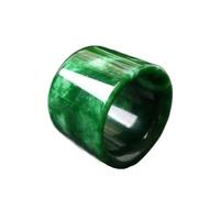 Mengsiy Véritable émeraude jadéite Anneau de Pouce Hommes Femmes Bijoux Fins véritable Naturel Myanmar Vert Jades Pierre Bande Large Anneaux