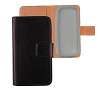 Mengtu Housse Coque pour Nokia 105 (2019) PU Cuir Etui Leather Case TPU Silicone Cover Flip Cas Couverture Protecteur Portefeuille Book Wallet (Noir)