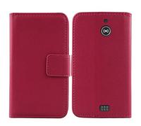 Mengtu Veritable Cuir Etui pour Doro 780X 2.8 Housse Coque Premium Case Cover Flip Cas Couverture Protecteur Portefeuille Leather Wallet (Rose)