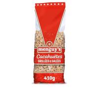 MENGUY'S - Cacahuètes grillées et salées - Torréfiées au Four à Mazamet dans le Tarn · Extra Croquant · Cacahuètes d'Argentine ou USA - le sachet de 410 g - Le Lot De 4