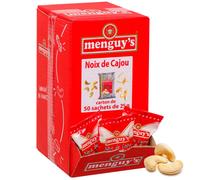 Menguy's Noix de Cajou Grillées Salées - Boîte distributrice - 50 paquets de 25 gr