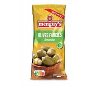 MENGUY'S Olives farcies aux amandes 150g, une gourmandise raffinée pour vos apéritifs festifs- Lot De 3