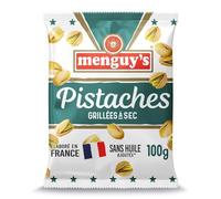 MENGUY'S - Pistaches Grillées à Sec - Sans Huile Ajoutée · Élaboré en France · Extra Croquant · Pistaches de Californie - le paquet de 100g - Le Lot De 4