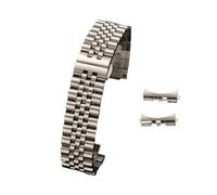 MENGXIU MENGKE 16/18/20/22 mm compatible avec le bracelet de montre Jubilee en acier inoxydable massif compatible avec Rolex 12/13/14/17/19 mm - Bracelet de rechange plat et incurvé.(Silver,22mm)