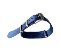 MENGXIU MENGKE 20mm 22mm Haute Qualité Nylon Toile Montre Bande Hommes Sport Bracelet Étanche(Blue S,22mm)
