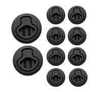 MENGXIU MENGKE 6pcs / 10pcs Traches de Pont en Plastique Soulevez la poignée de la poignée Non Clignotante Ronde Rond Pull Tire de la loquet Slam for RV Casier Marin Marin Marin de Bateau(10 Pieces)