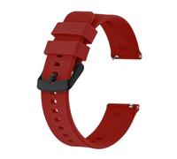 MENGXIU MENGKE Bracelet De Montre De Sport En Silicone, 18mm, 19mm, 20mm, 21mm, 22mm, For Hommes Et Femmes, Boucle De Sablage Noire(Wine Red,21mm)