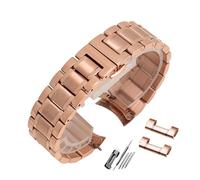MENGXIU MENGKE Bracelet De Montre En Acier Inoxydable, Extrémité Incurvée, En Métal, 14mm, 15mm, 16mm, 17mm, 18mm, 19mm, 20mm, 21mm, 22mm, 23mm, 24mm(Rose gold,18mm)