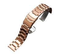 MENGXIU MENGKE Bracelet De Montre En Acier Inoxydable Solide, 18/19/20/21/22/23/24/25mm, Boucle Pliante En Métal, Accessoires For Hommes Et Femmes(Rose gold,23mm)